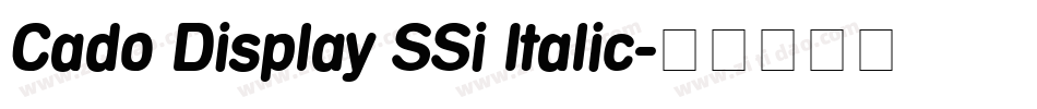 Cado Display SSi Italic字体转换